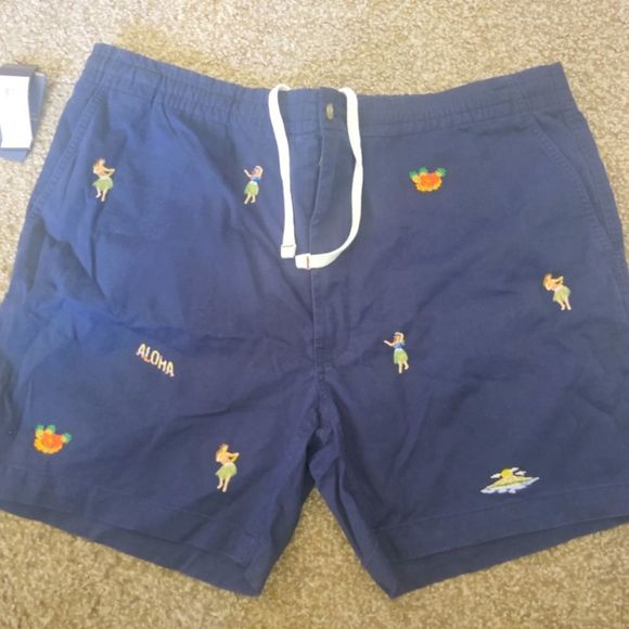 Polo Ralph Lauren Other - Polo Ralph Lauren Classic 6" Drawstring Shorts W/ Hula Girls - Navy Size XXL